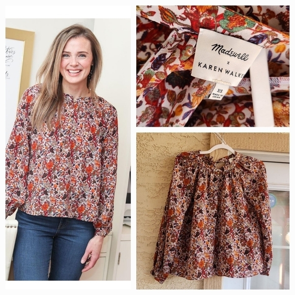 Madewell‎ x Karen Walker Silk Blouse - Picture 1 of 2